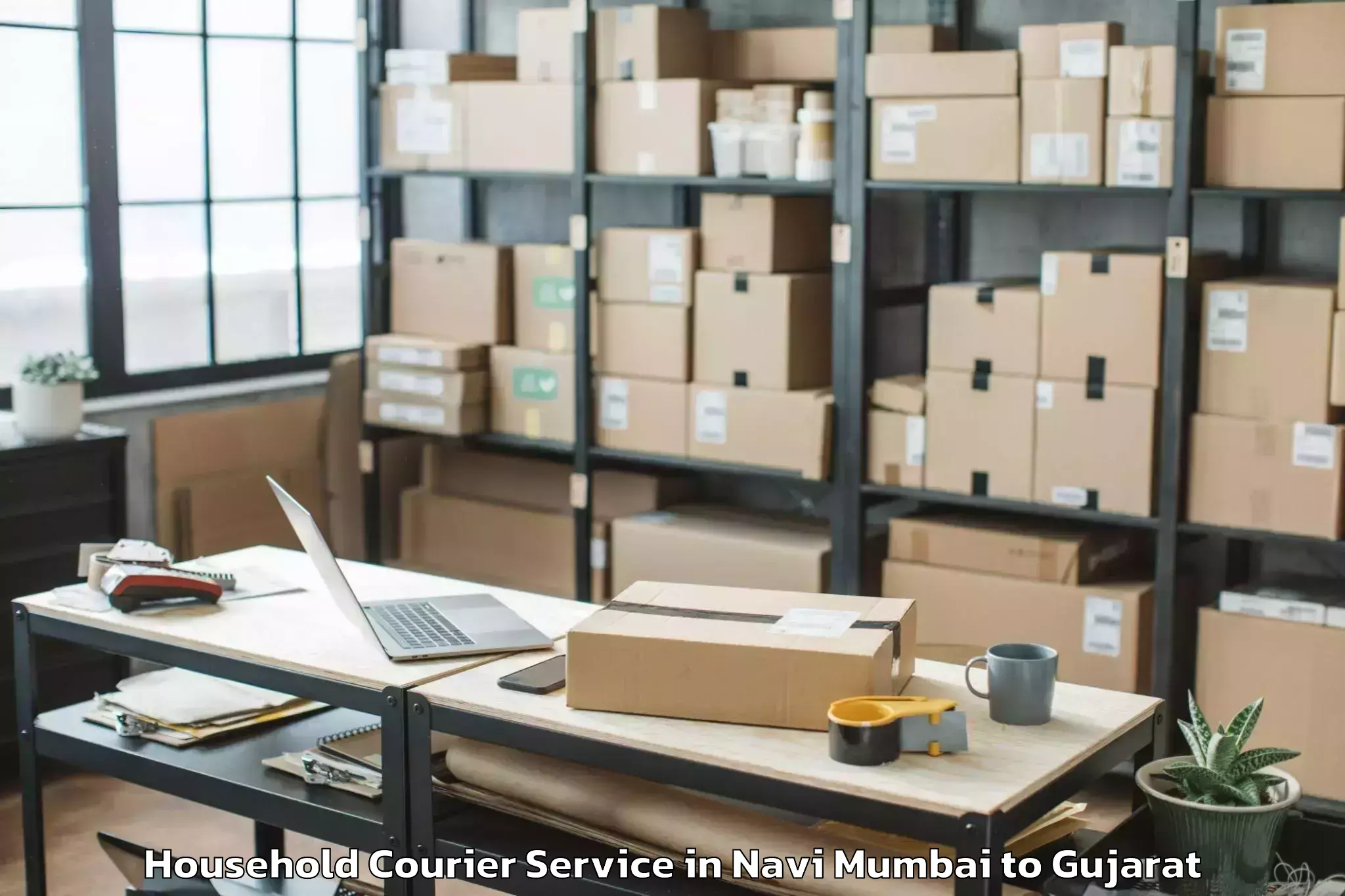 Efficient Navi Mumbai to Jambusar Household Courier